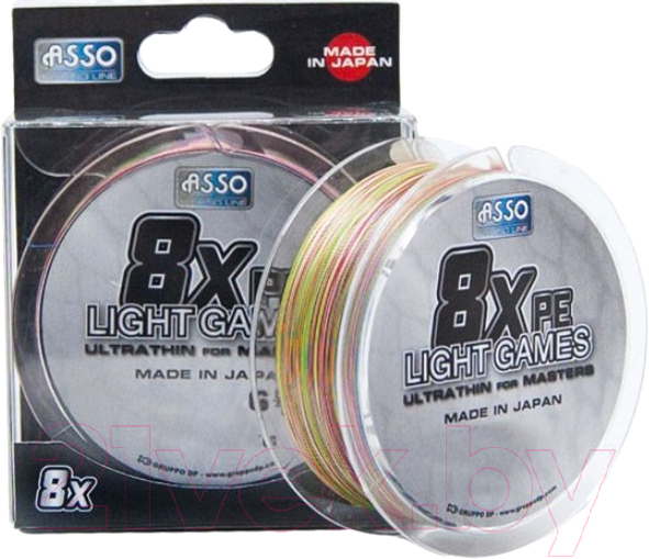 Леска плетеная Asso Light Games 8x Pe 0.260мм (150м, разноцветный) — фото 2