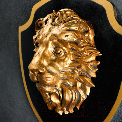 Декор настенный Хорошие сувениры Голова льва / 1341797 (бронза/черный)