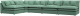 Диван угловой Лига Диванов Лига-040 Лонг левый / 122147L (рогожка амур зеленый) - 