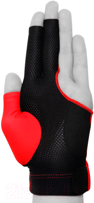 Перчатка для бильярда Kamui QuickDry левая / 10008 (M, красная/черная)