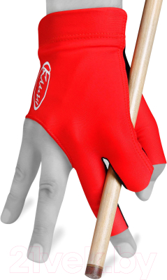 Перчатка для бильярда Kamui QuickDry левая / 10972 (XXL, красная/черная )