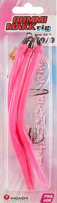 Набор крючков рыболовных Higashi Gummi Makk rig SB3 #06 Pink #10-0 / 05267_4237 - 