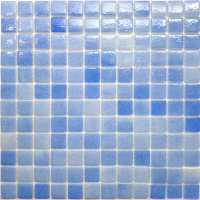 Мозаика Gidrostroy Glass Mosaic QN-006 AS (317x317, голубой/синий) - 