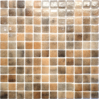 Мозаика Gidrostroy Glass Mosaic QN-012 (317x317, светло-коричневый) - 