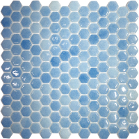 Мозаика Gidrostroy Glass Mosaic TN-011 (300x300, светло-голубой) - 