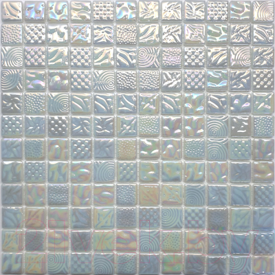 Мозаика Gidrostroy Glass Mosaic L-015 (317x317, белый)