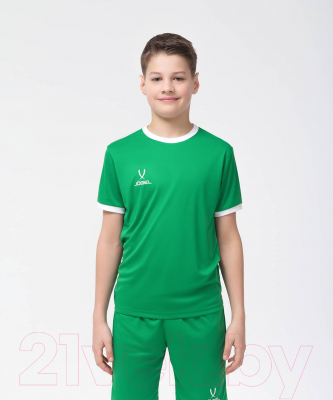 Футболка игровая футбольная Jogel Camp Origin Jersey / JFT-1020-K (YXS, зеленый/белый)