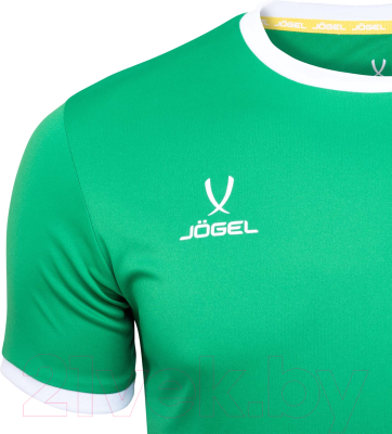 Футболка игровая футбольная Jogel Camp Origin Jersey / JFT-1020-K (YXS, зеленый/белый)