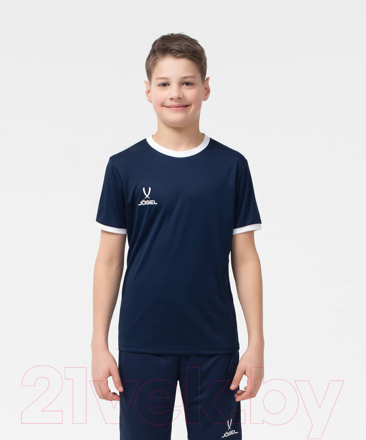 Футболка игровая футбольная Jogel Camp Origin Jersey / JFT-1020-K (YS, темно-синий/белый) — фото 4