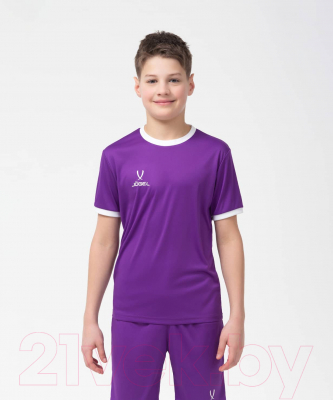 Футболка игровая футбольная Jogel Camp Origin Jersey / JFT-1020-K (YXS, фиолетовый/белый )