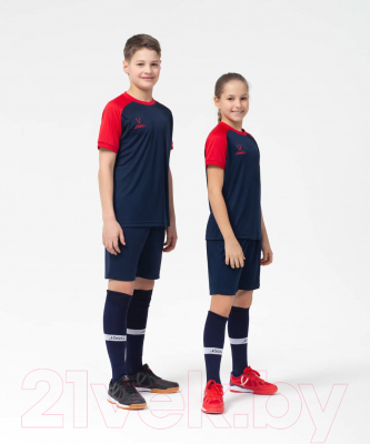 Футболка игровая футбольная Jogel Camp Reglan Jersey / JFT-1021-K (YS, темно-синий/красный)