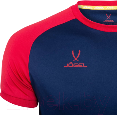 Футболка игровая футбольная Jogel Camp Reglan Jersey / JFT-1021-K (YXS, темно-синий/красный)