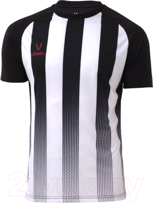Футболка игровая футбольная Jogel Camp Striped Jersey / JC1ST0121.00-K (XS, белый/черный)
