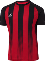 Футболка игровая футбольная Jogel Camp Striped Jersey / JC1ST0121.R2-K (YS, красный/черный) - 