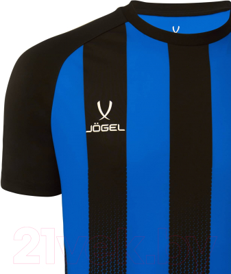 Футболка игровая футбольная Jogel Camp Striped Jersey / JC1ST0121.Z2-K (XS, синий/черный)