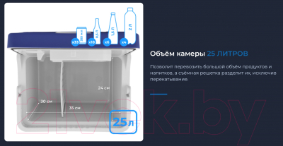 Автохолодильник Zugel ZCR25 (синий)