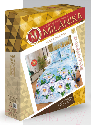 Комплект постельного белья Milanika Зефир Евро (поплин)