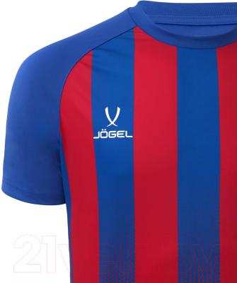 Футболка игровая футбольная Jogel Camp Striped Jersey / JC1ST0121.ZR-K (YXS, красный/синий)