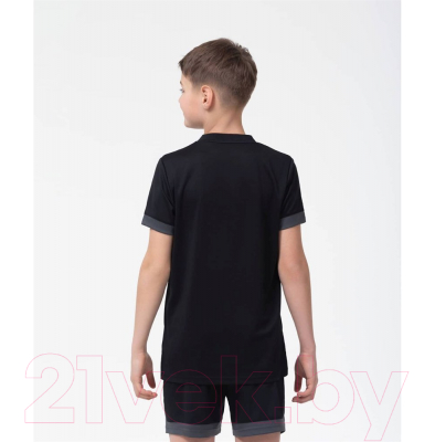 Футболка игровая футбольная Jogel Division PerFormDRY Union Jersey (L, черный/темно-серый/белый)