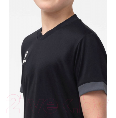 Футболка игровая футбольная Jogel Division PerFormDRY Union Jersey (L, черный/темно-серый/белый)