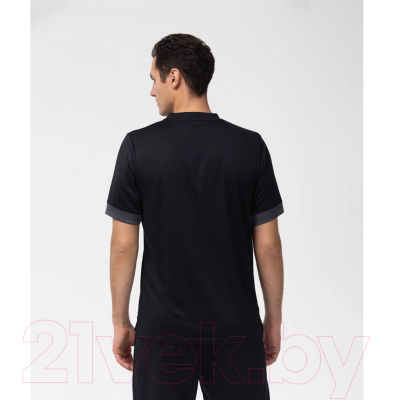 Футболка игровая футбольная Jogel Division PerFormDRY Union Jersey (L, черный/темно-серый/белый)