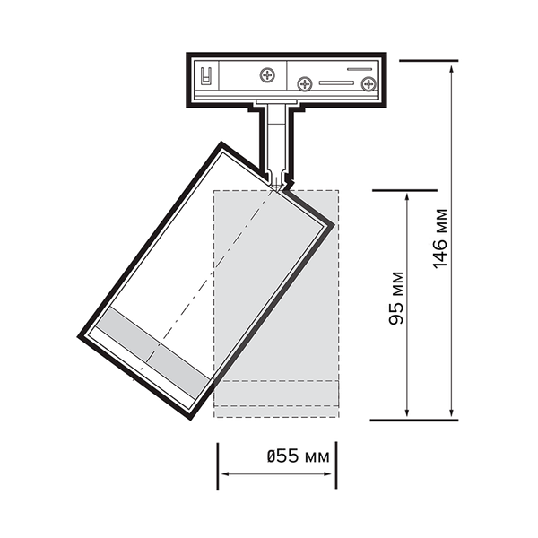 Трековый светильник JAZZway PTR 38 GU10 WH 230V IP20 / 5052253 (белый)