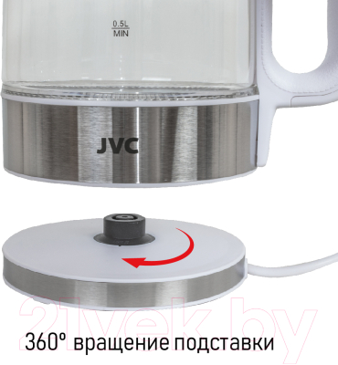 Электрочайник JVC JK-KE1520 (белый)