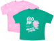 Комплект футболок детских Mark Formelle 117843-2 (р.122-60, зеленый топаз/цветы на розовом) - 