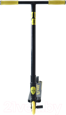 Самокат трюковый Ateox Jump 2024 100 mm AL HIC / JUMP-BK/Y (3.5кг, черный/желтый, с пегами)