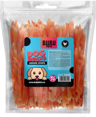 Изображение товара Лакомство для собак Bubu Pets Мягкие куриные стрипсы / PS0002 (500г)