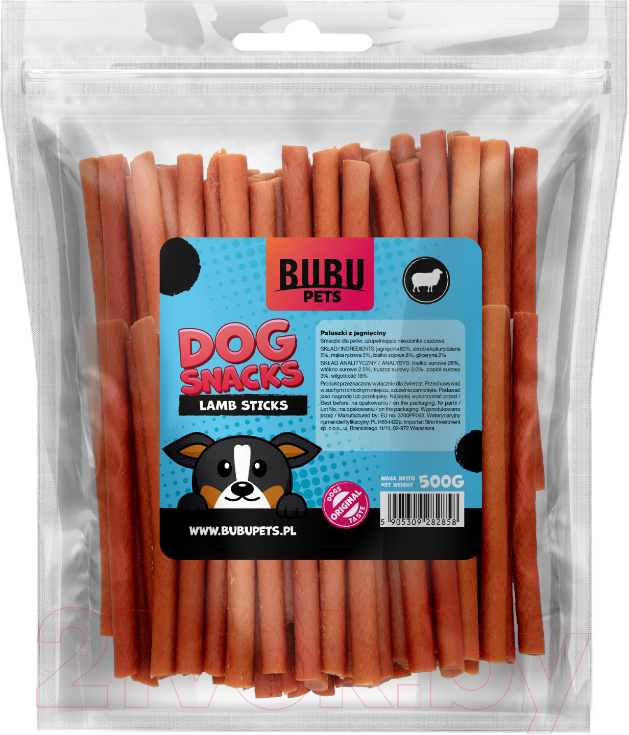 Лакомство для собак Bubu Pets Палочки из мяса ягненка / PS0014 (500г)
