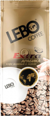 Кофе в зернах Lebo Extra Арабика среднеобжаренный (250г)