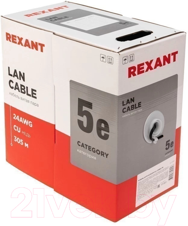 Кабель Rexant U/UTP CAT 5e PE 4PR 24AWG / 01-0045