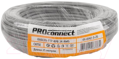 Изображение товара Кабель PROconnect F/UTP CAT 5e PVC 4PR 24AWG / 01-0142-3-25