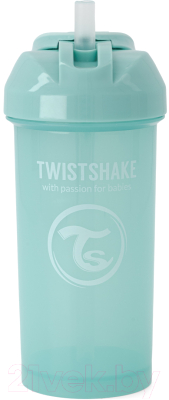 Поильник Twistshake Straw Cup с трубочкой / 78714   (360мл, бирюзовый)