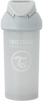 Поильник Twistshake Straw Cup с трубочкой / 78715 (360мл, светло-серый)