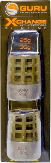 Кормушка рыболовная Guru Slimline X-Change Distance Feeder Small 25г+30г / GAD21