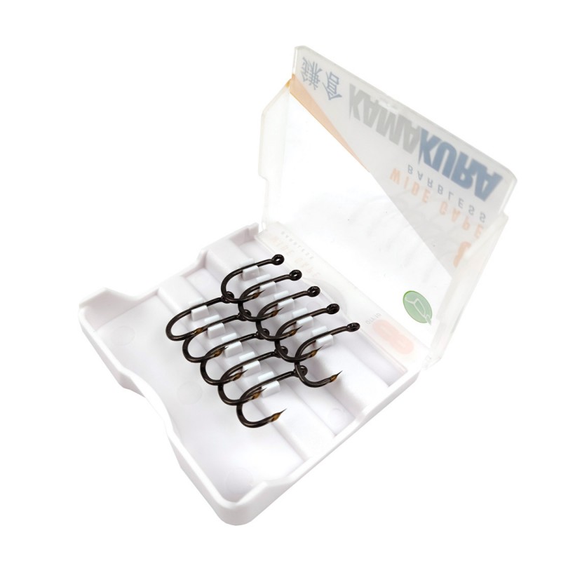 Набор крючков рыболовных Korda Kamakura Wide Gape Barbless №8 без бородки / KAM04 — фото 2