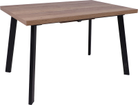 Обеденный стол Listvig Angle 120 раздвижной (дуб галифакс/черный) - 