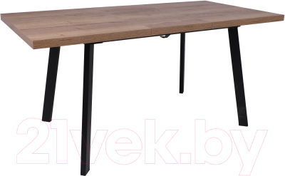 Обеденный стол Listvig Angle 120 раздвижной (дуб галифакс/черный)