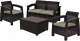 Комплект садовой мебели Keter Corfu Box / 258943 (коричневый) - 