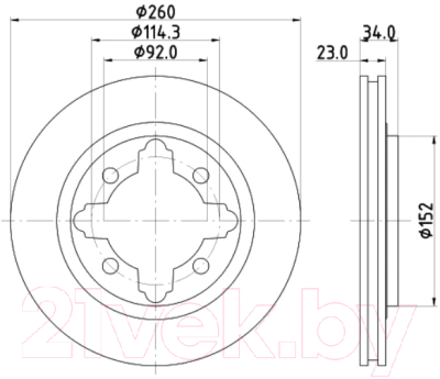 Тормозной диск Nisshinbo ND8018K