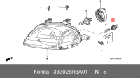Патрон для автомобильных ламп Honda 33302SR3A01 - 