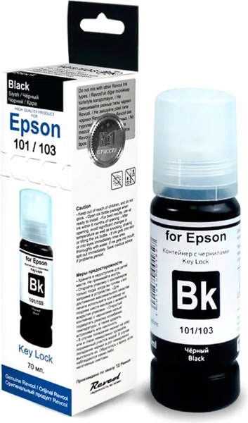 Контейнер с чернилами Revcol Для Epson серия L 101/103/106 / 6438 (70мл, Black Dye)