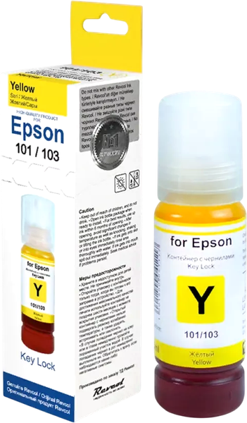 Контейнер с чернилами Revcol Для Epson серия L 101/103/106 / 6436 (70мл, Yellow Dye)