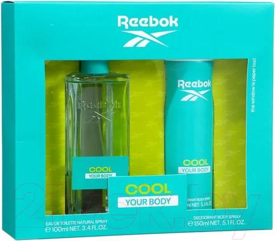 Парфюмерный набор Reebok Cool Your Body For Woman Туалетная вода+Дезодорант-спрей