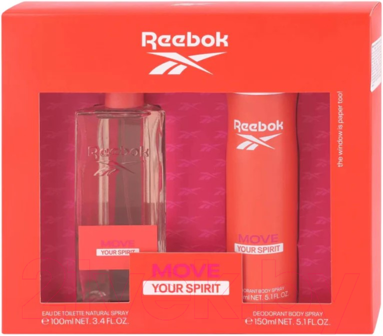 Парфюмерный набор Reebok Move Your Spirit For Woman Туалетная вода+Дезодорант-спрей