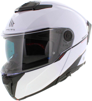 Мотошлем MT Helmets Atom 2 SV Solid (L, глянцевый белый) - 