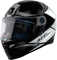 Мотошлем MT Helmets Revenge 2 S Hatax (L, глянцевый черный/белый) - 