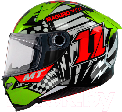 Мотошлем MT Helmets Revenge 2 S Sergio Garcia (XL, глянцевый флуоресцентно-желтый)